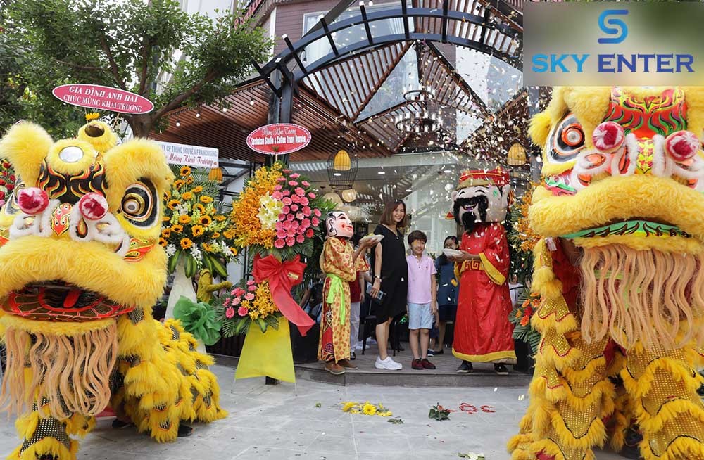 CUNG CẤP ĐOÀN LÂN SƯ RỒNG KHAI TRƯƠNG CỬA HÀNG TRUNG NGUYÊN LEGEND HIM LAM